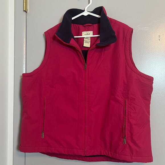 L.L. Bean Women's Full Zip-Up Vest Red Wine Size 2X - Picture 1 of 3